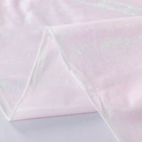 72x72inch Iridescent Glitter Sparkle Polyester Table Overlay, Shimmery Square Table Topper
