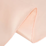 72x72inch Blush Lamour Satin Table Overlay, Square Tablecloth Topper