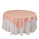 72x72inch Dusty Rose Lamour Satin Table Overlay, Square Tablecloth Topper