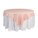 72x72inch Dusty Rose Lamour Satin Table Overlay, Square Tablecloth Topper