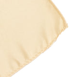 72x72inch Beige Lamour Satin Table Overlay, Square Tablecloth Topper