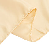 72x72inch Beige Lamour Satin Table Overlay, Square Tablecloth Topper