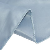 72x72inch Dusty Blue Lamour Satin Table Overlay, Square Tablecloth Topper