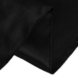 72x72inch Black Lamour Satin Table Overlay, Square Tablecloth Topper