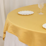 72x72inch Champagne Lamour Satin Table Overlay, Square Tablecloth Topper