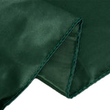 72x72inch Hunter Emerald Green Lamour Satin Table Overlay, Square Tablecloth Topper