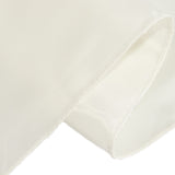 72x72inch Ivory Lamour Satin Table Overlay, Square Tablecloth Topper