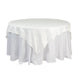 72x72inch Ivory Lamour Satin Table Overlay, Square Tablecloth Topper