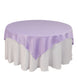 72x72inch Lavender Lilac Lamour Satin Table Overlay, Square Tablecloth Topper