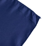 72x72inch Navy Blue Lamour Satin Table Overlay, Square Tablecloth Topper