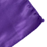 72x72inch Purple Lamour Satin Table Overlay, Square Tablecloth Topper