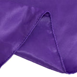 72x72inch Purple Lamour Satin Table Overlay, Square Tablecloth Topper