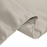 72x72inch Silver Lamour Satin Table Overlay, Square Tablecloth Topper