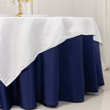 72x72inch White Lamour Satin Table Overlay, Square Tablecloth Topper