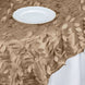 72x72inch Taupe 3D Leaf Petal Taffeta Fabric Table Overlay
