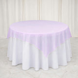 Lavender and white round tablecloth for elegant event decor