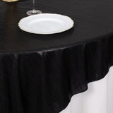 72x72inch Black Shimmer Sequin Dots Square Polyester Table Overlay