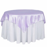 72x72inch Lavender Lilac Seamless Satin Square Tablecloth Overlay#whtbkgd