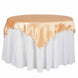 72" x 72" Peach Seamless Satin Square Tablecloth Overlay#whtbkgd