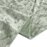 Sage Green Premium Crushed Velvet Table Overlay, Square Tablecloth Topper