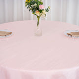 90inch x 90inch Accordion Crinkle Taffeta Table Overlay - Blush | Rose Gold