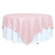 90inch x 90inch Accordion Crinkle Taffeta Table Overlay - Blush | Rose Gold