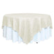 90inch x 90inch Accordion Crinkle Taffeta Table Overlay - Ivory