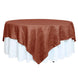 Terracotta (Rust) Accordion Crinkle Taffeta Square Table Overlay