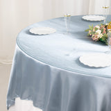 90inch Dusty Blue Satin Overlay Seamless Square Table Overlay