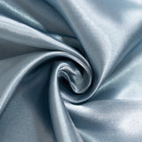 90inch Dusty Blue Satin Overlay Seamless Square Table Overlay