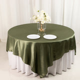 Dusty Sage Green Satin Overlay Seamless Square Table Overlay