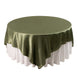 Dusty Sage Green Satin Overlay Seamless Square Table Overlay