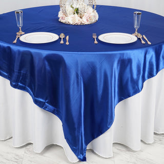 Create a Memorable Event with the Royal Blue Seamless Square Table Overlay