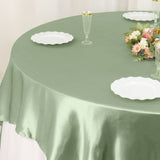 90inch Sage Green Satin Overlay Seamless Square Table Overlays