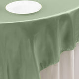 90inch Sage Green Satin Overlay Seamless Square Table Overlays