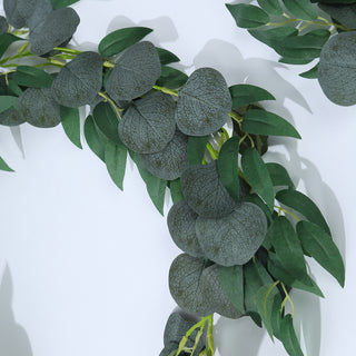 Natural Greenery Charm - Artificial Eucalyptus and Willow Leaf Garland