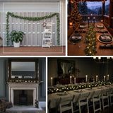 Festive Christmas garland and fairy light table decor ideas for home and parties