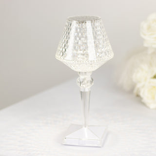 10" LED Acrylic Crystal Cup Shape Touch Control Lampshade Table Lamp - Elegant and Versatile