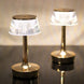 Clear Gold Mushroom LED Crystal Table Lamp Night Light with Touch Control, 9inch Color Changing