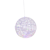 Hanging decorative light fixture in a spherical design