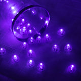 50 Pack Purple Round Mini LED Balls, Waterproof Battery Operated Balloon Lights