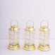 3 Pack Gold Mini Battery Operated Candle Lantern Lamps, LED Tealight Table Decorative Lanterns