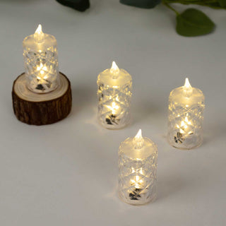 Decorative Clear Diamond Cut LED Candles