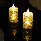 12 Pack Warm White Diamond Cut Flameless LED Candles, 3inch Decorative Battery Operated Tealight