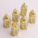 6 Pack Clear Moroccan Style Mini Lantern with Flickering LED Tealight Candles