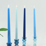 8 Pack Mixed Blue Flameless LED Taper Candles, 11inch Flickering Battery Operated Candles