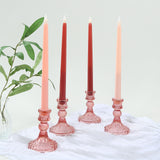 8 Pack Mixed Pink Flameless LED Taper Candles, 11inch Flickering Battery Operated Candles