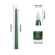 3 Pack | 11inch Hunter Emerald Green Unscented Flickering Flameless LED Taper Candles