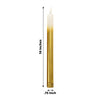 6 Pack | 10inch Gradient Gold Battery Operated LED Unscented Taper Candles, Flickering Flameless