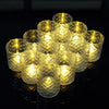12 Pack 3inch Clear Acrylic Diamond Whiskey Glass LED Votive Candle Lamp, Warm White Battery Operate